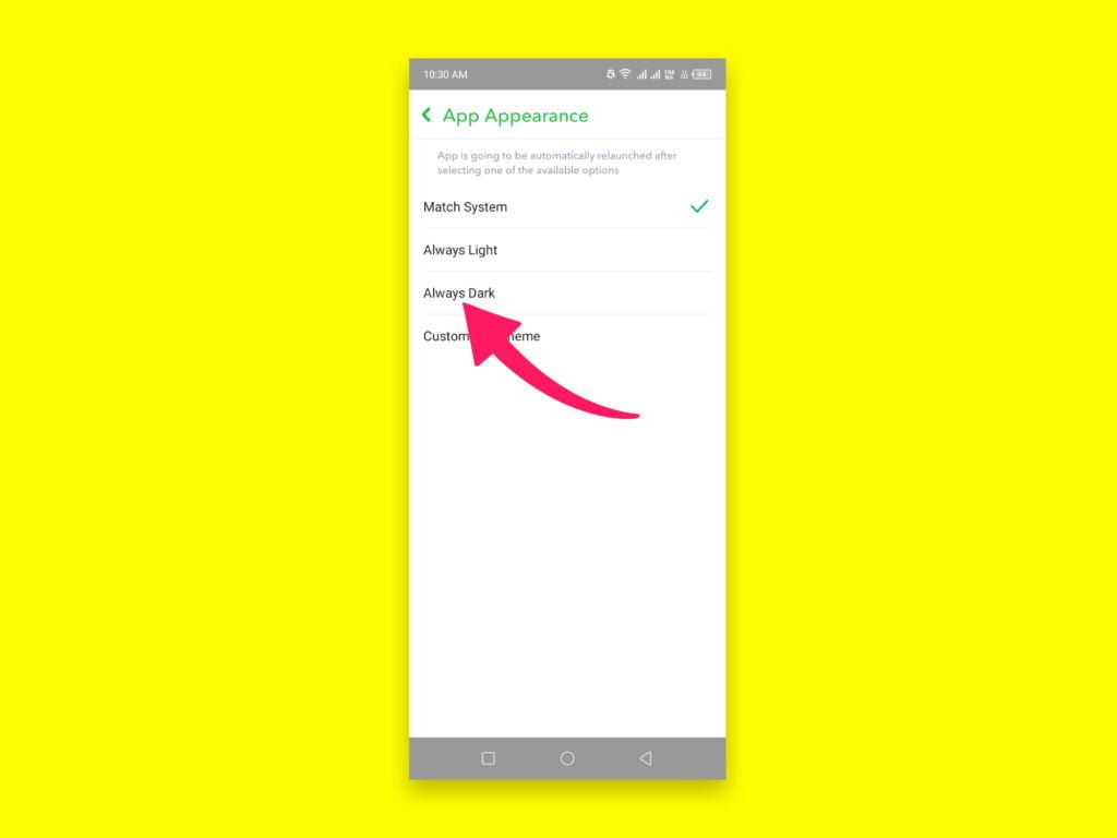 Easy Way to Enable Dark Mode on Snapchat