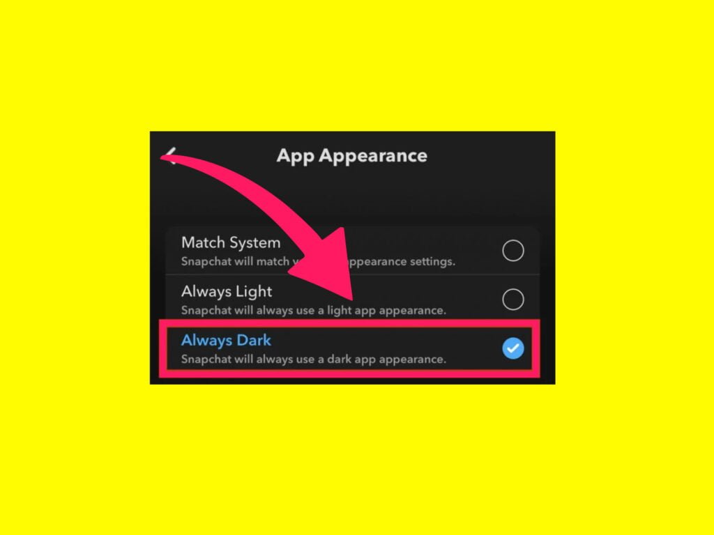 Easy Way to Enable Dark Mode on Snapchat